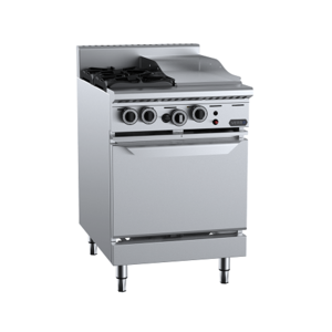 B+S Verro VOV-SB2-GRP3 - Gas Two Open Burners & 300mm Grill Plate with Oven - VOV-SB2-GRP3