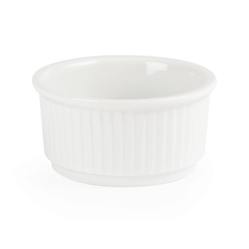 Olympia Whiteware Stacking Ramekins 85mm (Box of 12) - W421