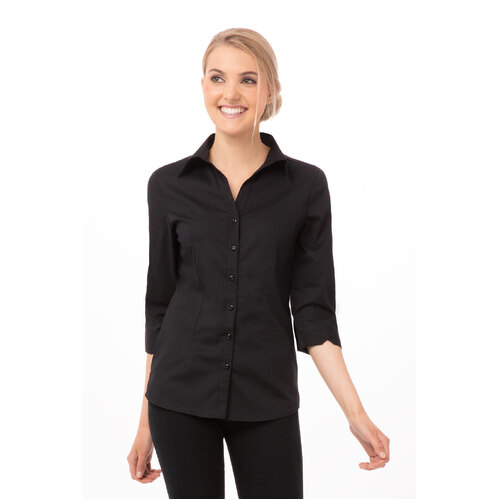 Chef Works Finesse Shirt - WA34-BLK - WA34-BLK