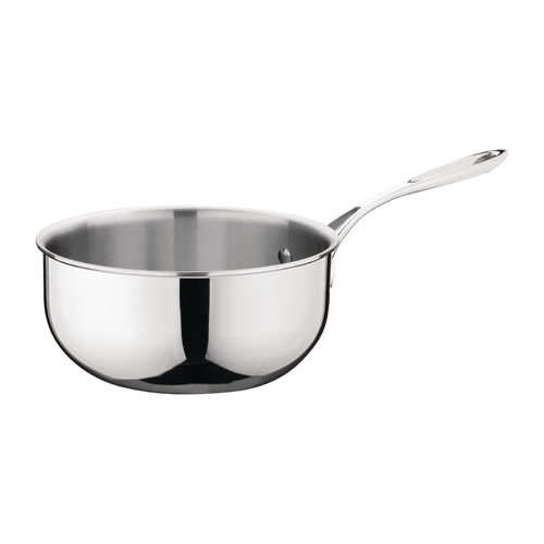 Vogue Tri-wall Flared Saute Pan 200mm 2.5Ltr - Y240