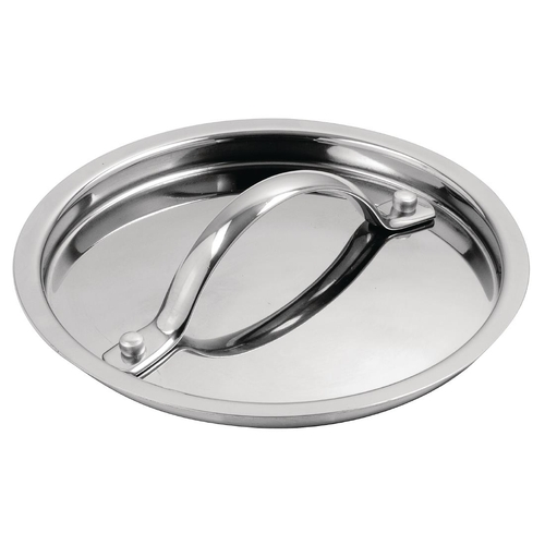 Vogue Stainless Steel & Aluminium Tri-Wall Saucepan Lid 140mm - Y422