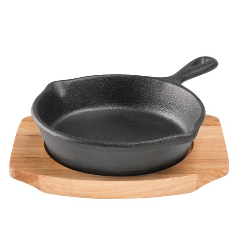 Pyrolux Pyrocast Skillet With Maple Tray 100mm