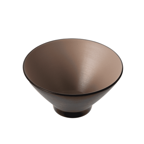 Coucou Melamine V Shape Round Bowl 17.8x9.2cm - Beige & Black