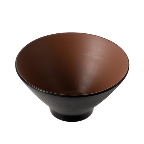 Coucou Melamine V Shape Round Bowl 20.4x10.4cm - Brown & Black