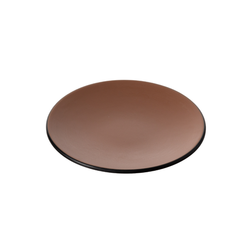 Coucou Melamine Round Plate 18x2cm - Brown & Black