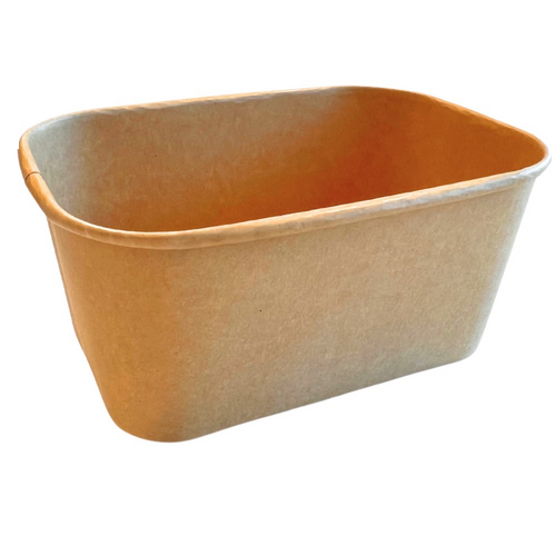 1000mL Kraft Rectangle Takeaway Container (Box of 300)