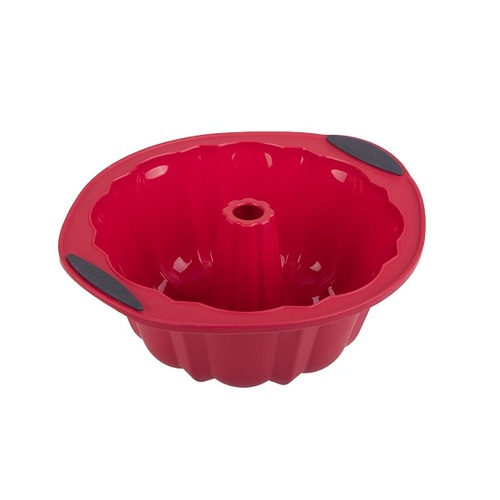 Reinforced Silicone Bundt Cake Pan Red 245mmx110mm