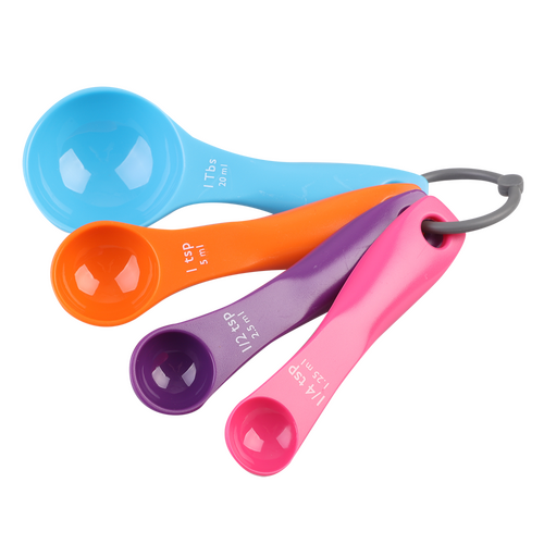 Appetito Measure Spoons Multi Colour - Set of 4