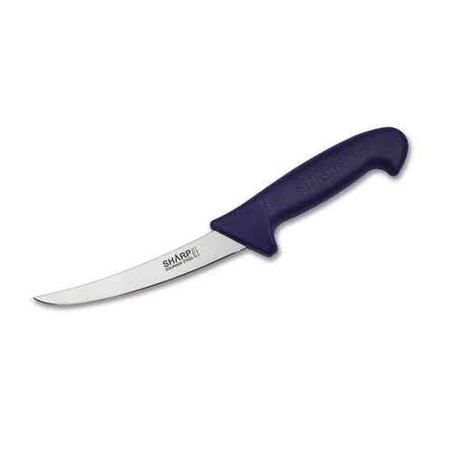 Sharp Boning Knife Narrow Curved Blade 15cm - Blue (Box of 5)