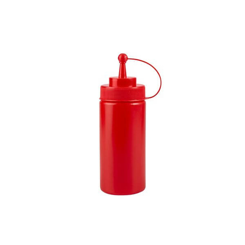 Squeeze Bottle - Wide Mouth With Cap 480ml Red 