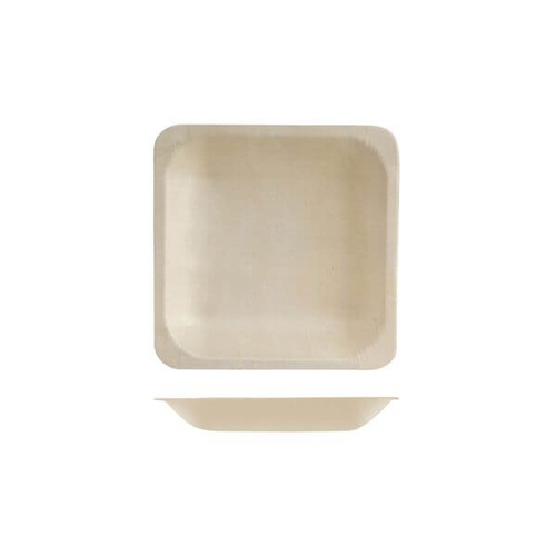 Trenton Disposable Square Bowl 140x140mm Bio Wood (Pack of 100)