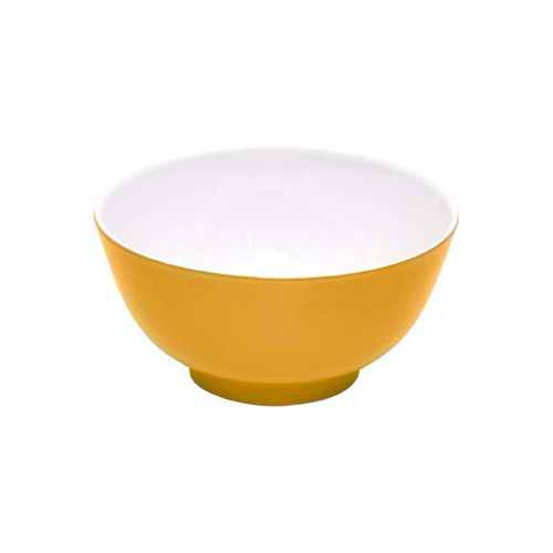 Jab Gelato - Yellow/White Melamine Round Cereal Bowl 150mm (Box of 6)