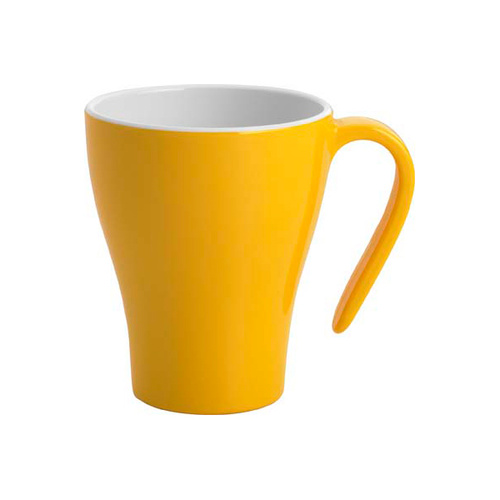 Jab Gelato - Yellow Melamine Coffee Mug Stackable 350ml (Box of 12)