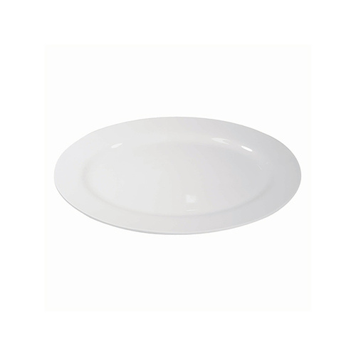 Superware Oval Melamine Platter 240mm Rimmed White 