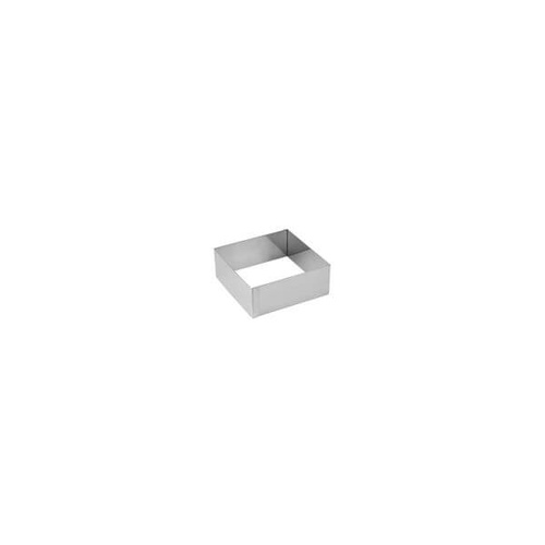 Square Food Stacker / Cake Ring 80x80x40mm 18/10 Stainless Steel 