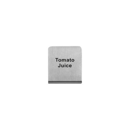 Tomato Juice Buffet Sign 50x40mm - 18/8 - Stainless Steel 