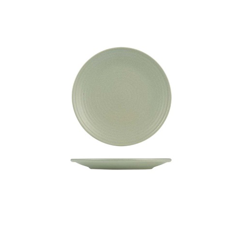 Zuma Pearl Pistachio Coupe Plate-Ribbed 210mm (Box of 6)