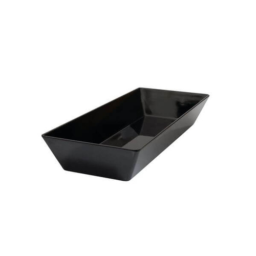 Ryner Melamine Serving Bowls Rectangular Deep Dish 500x200x70mm Black 