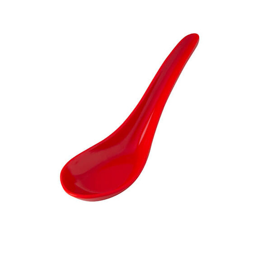Ryner Melamine Chinese Spoon 150mm Red (Pack of 48)