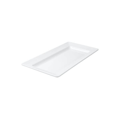 Ryner Melamine Serving Platters Rectangular Platter 360x205mm White Wide Rim