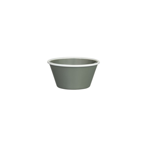 Ryner Melamine Evoke Round Bowl Grey With White Rim 125x65mm / 475ml - Box of 12