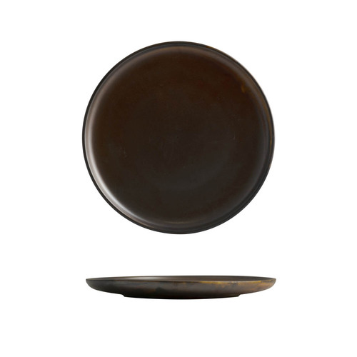 Moda Porcelain Rust Round Plate 260mm (Box of 4)