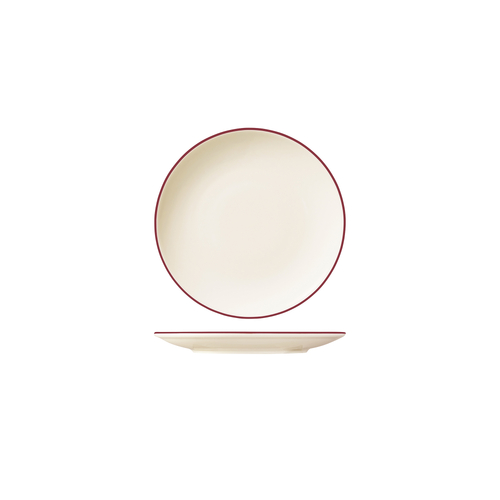 ID Fine Modest Maroon Round Plate Coupe - 230mm (Box of 12)