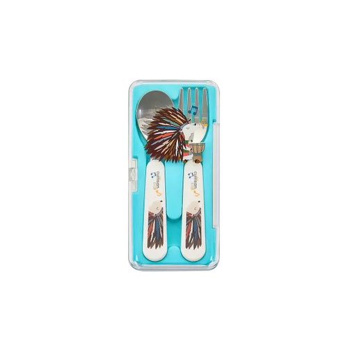 Cuitisan Infant Spoon & Fork Set with Case Blue