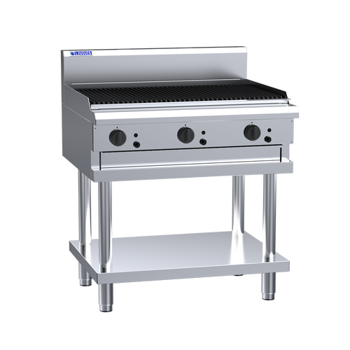 Luus CS-9C  - Gas 900mm Chargrill on Leg Stand