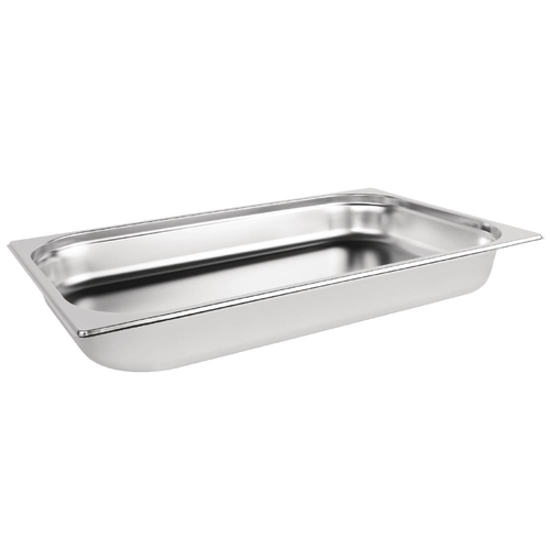 Vogue Stainless Steel 1/1 Gastronorm Tray 65mm 9Ltr