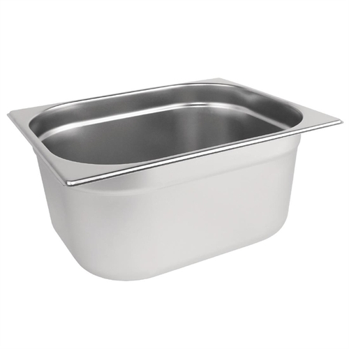 Vogue Stainless Steel 1/2 Gastronorm Tray 100mm 6.2Ltr