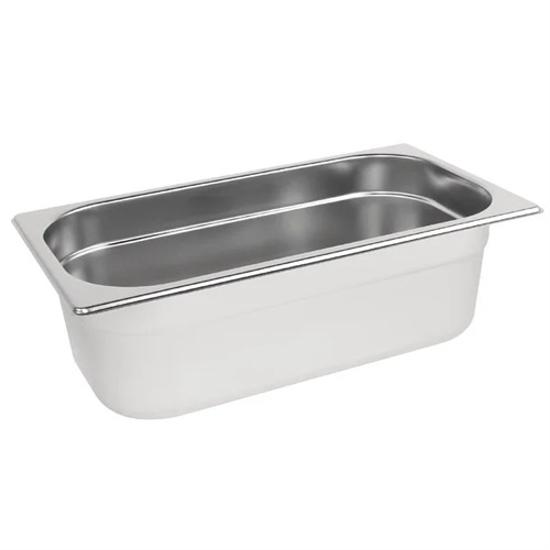 Vogue Stainless Steel 1/3 Gastronorm Tray 100mm 3.7Ltr 