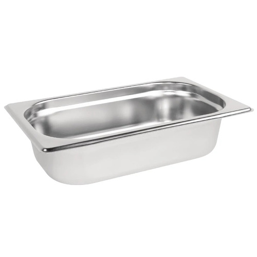 Vogue Stainless Steel 1/4 Gastronorm Tray 65mm 1.7Ltr