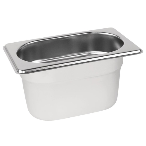 Vogue Stainless Steel 1/9 Gastronorm Tray 100mm 800ml