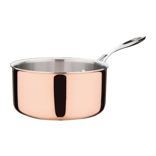 Vogue Induction Tri-Wall Copper Saucepan 200mm 