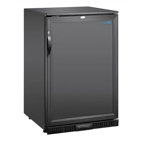 Polar GE997-A G-Series Back Bar Cooler with Single Solid Hinged Door Black - 850mm