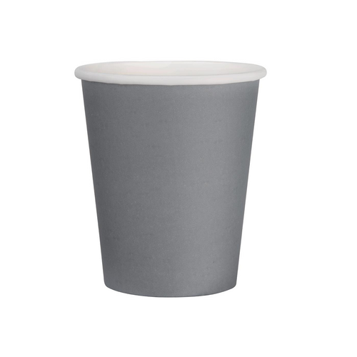 Fiesta Takeaway Coffee Cups Single Wall Charcoal 225ml / 8oz (Box of 1000)