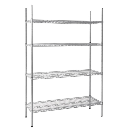 Vogue Flat Pack 4 Shelf Unit - 1220x460x1830mm 48x18x72"