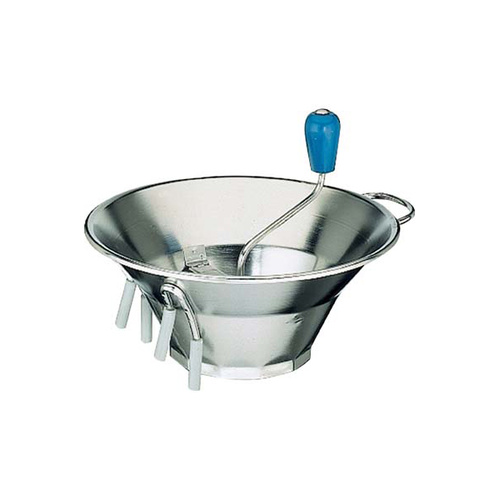 Paderno Food Mill 18/10 310mm with 3 Blades 1.5/2.5/4mm - Blue Handle