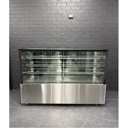 Pre-Owned FED SG180FA-2XB - Square Glass Cold Cake Display 1800mm