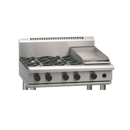 Waldorf RN8603G-B - 4 Burner Gas Cooktop + 300mm Griddle - Bench Model