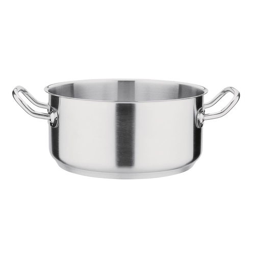 Vogue Stainless Steel Casserole Pan 240mm 4.5Ltr