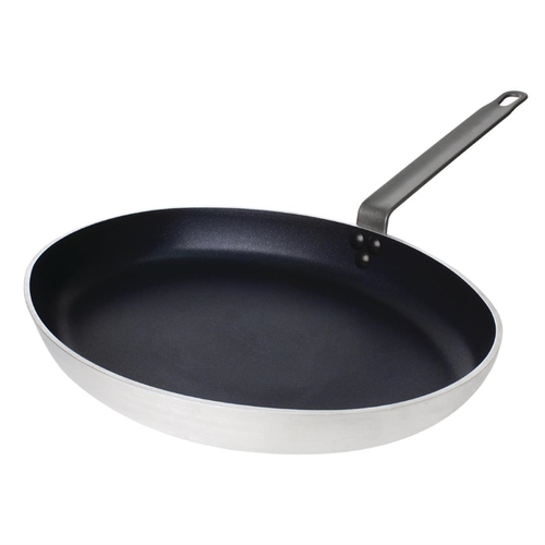 Vogue Aluminium Teflon Oval Non Stick Frying Pan 400mm