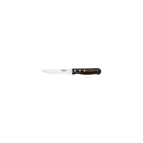 Tramontina Churrasco Steak Knife Serrated Wide Blade Polywood Brown Handle 152mm (Box of 12)