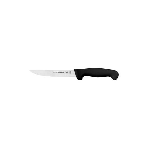 Tramontina Professional Boning Knife Straight Wide Stiff Blade Black Handle - 150mm