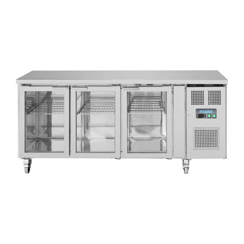 Polar UA024-A U-Series 3 Door Counter with Glass Doors